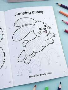 Children's Fun Animal Line Coloring Book, Early Education Educational Pen Control Training Workbook, Back To School Season Drawing Learning Aid, Teacher Classroom Reward, Animal Cognition Improvement A5 Notebook - 彩色 - 查看 8