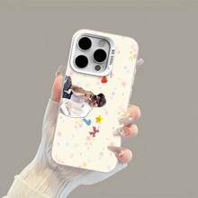 Funda para teléfono con estampado colorido de fresas y estrellas, compatible con Samsung, Apple, VIVO, OPPO, , Transsion, ,  y Honor. Fabricada en TPU, ofrece protección contra golpes y caídas. Un regalo ideal para familiares y amigos. - Blanco - Ver 5