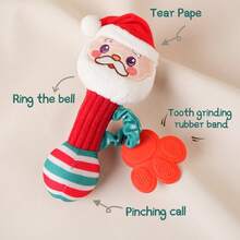Teething Grip Bar Plush Doll Baby Doll Newborn Infant Educational Soothing Bed Bell Baby Rattle - Elephant - View 4