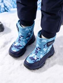 Children's Winter Thermal-Lined Casual Outdoor Warm Snow Boots - Baby Blue - View 5