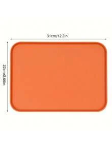 1pc Plastic Fast Food Tray, Bulk Colorful Cafeteria Food Tray, Rectangular Meal Tray, Restaurant Lunch Tray, Suitable For School, Party, Kitchen, Cafe, BBQ Dining, 10 Colors (30.48 X 22.86 Cm) - View 2
