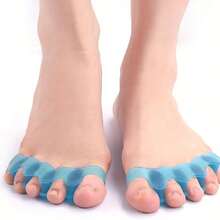2 piezas Protectores de dedos suaves & cómodos reutilizables, almohadillas para los dedos - Azul - Ver 3