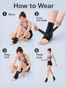 Ankle Protection Sleeve Sports Anti-Injury Protector Ankle Brace Sports Accessories - Black - View 3