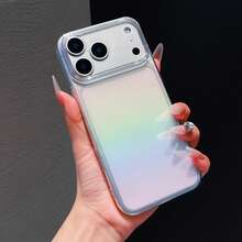 Rainbow Shell Transparent Hard Case Compatible With Apple 17 Phone 16 Pro Max Full Coverage Lens 13 Ultra Thin Shockproof 15 Shell - Clear - View 1