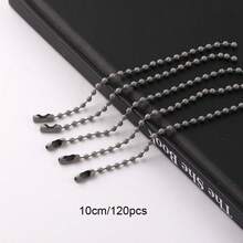 Hot Selling 120Pcs 10cm Color Painted Iron Ball Chain Round Disc Tag Chain DIY Kuka Pendant Bag Keychain Accessories - 10cm Round Bead Iron Chain - View 13