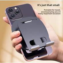 Desktop Phone Holder, Cute Metal Silver Phone Holder Desktop Accessory, Compatible With All Phones, School Supplies - Multicolor - View 3