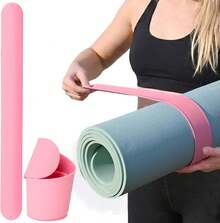 Correa elástica resistente, envoltura elástica, organizador para yoga, entrenamiento, ejercicio, pilates, almacenamiento - Correa negra para esterilla de yoga - Ver 10