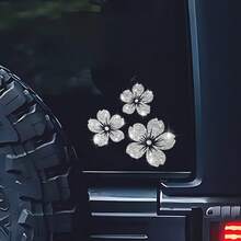 1pc Of Sparkling Floral Car Decals - Reflective Vinyl Stickers For Vehicle Body, Windows, Bumpers & Laptops - one-size - View 9