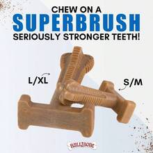 SuperBrush: Palo de limpieza de dientes de perro, de nailon duradero, de larga duracin, para el cuidado bucal canino, salud dental y ansiedad, Large - Rosa - Ver 3