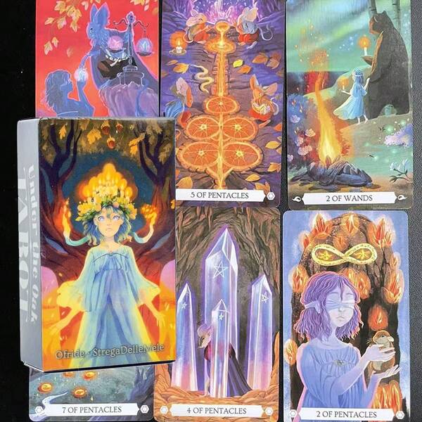 Under The Oak Tarot 78-Card Deck Unique Divinatio Board Playing Game