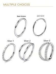 1pc 316L Stainless Steel Casual Style Hinged Round Seamless Hoop Earring, Rust-Resistant, Corrosion-Resistant, Comfortable To Wear, Hypoallergenic, Size Optional (18G 6mm-16mm) Suitable For Earring/Nose Ring/Cartilage Ring/Lip Ring, Unisex, Suitable For Daily Travel, Party, Father's Day, Graduation Season, Holiday Celebration, Date And Other Occasions, Can Be Used As Birthday Gift, Valentine's Day Gift, Graduation Gift, Christmas Gift, Best Friend Gift And Parent-Child Gift For Friends And Family. - Steel - View 5