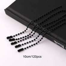Hot Selling 120Pcs 10cm Color Painted Iron Ball Chain Round Disc Tag Chain DIY Kuka Pendant Bag Keychain Accessories - 10cm Round Bead Iron Chain - View 20