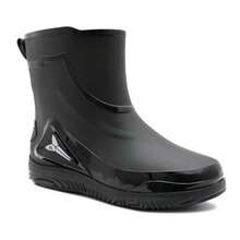 Men Short Ankle Boot Wellies Waterproof Mid Calf Slip On Rain Snow Wellingtons C - Multicolor - View 2