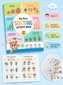 Children's Fun Logic Sorting Reading Book, Educational Animal Fruit Daily Object Recognition Early Learning Book, Back To School Season Math Extracurricular Tutoring Material, Teacher Classroom Reward Notebook - Multicolor - View 3