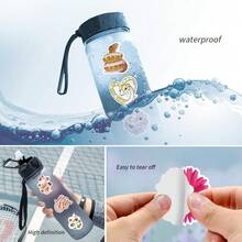 Paquete de 60 piezas de pegatinas de serpientes lindas | Pegatinas con hermosos patrones, pegatinas de alta calidad para botellas de agua, papel decorativo, diarios, portátiles, parachoques, patinetas, álbumes de recortes, maletas, refrigeradores, agendas, teclados, pegatinas para automóviles, útiles escolares - Linda serpiente - Ver 10