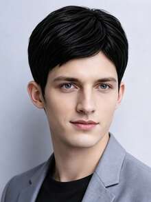 Men's Short Wig, Black Everyday Style, Can Cover Baldness And Gray Hair, Suitable For All Men. - Black - View 4