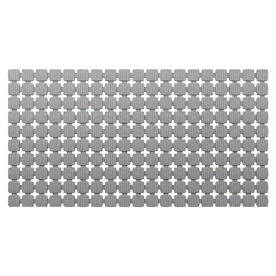 1PC Bath Mat Non Slip Anti Mould, 27x15 Inch, Checkered Pattern, Bathroom Mat For Home Decor, Gray, Black - Gray - View 1
