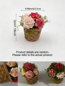 1pc Small Potted Plant Model Accessory, Mini Decorative Flower Pot, Miniature Scene Accessory, Architectural Model Decor, Miniature Scene Accessory, Model Photography Prop, Small Potted Plant, Gardening Gift, Home Decor - K - View 9