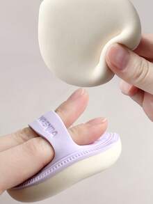 1pc Large Wet & Dry Makeup Sponge With Storage Box, Soft & Skin-Friendly, Even Powder Application - Multicolor - View 3