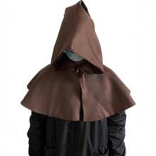 Capa de Grim Reaper para Halloween, Disfraz de Cosplay Medieval para Adultos, Capa con Capucha, Disponible en Stock, Traje de Cosplay - Azul - Ver 4