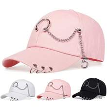 1pc Women's Triangle Arrow Iron Ring Baseball Cap, Street Fashion Sun Hat, Adjustable UV Protection Casual Hat, Suitable For Spring/Autumn Travel, Beach, Party - Multicolor - View 12