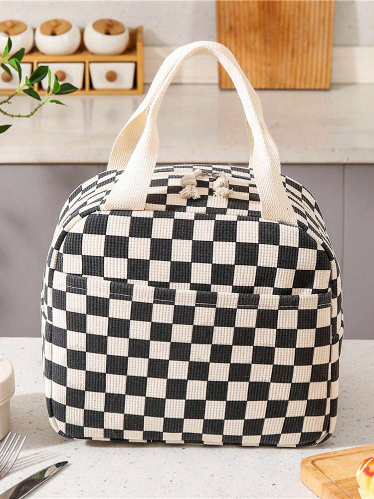 2pcs/1pclarge-Capacity Lunch Bags, Portable Double Handles With Zippers, Multi-Functional Insulated Lunch Bags, Suitable For Students And Home Use. - Multicolor - View 15