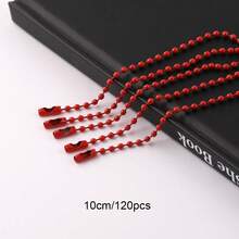 Hot Selling 120Pcs 10cm Color Painted Iron Ball Chain Round Disc Tag Chain DIY Kuka Pendant Bag Keychain Accessories - 10cm Round Bead Iron Chain - View 9