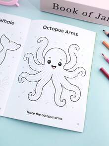 Children's Fun Animal Line Coloring Book, Early Education Educational Pen Control Training Workbook, Back To School Season Drawing Learning Aid, Teacher Classroom Reward, Animal Cognition Improvement A5 Notebook - 彩色 - 查看 6