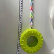 Tire Shaped Hamster Hanging Bed, With Colorful Acrylic Chain - Cage Swing And Climbing Toy For Hamsters, Mice, Squirrels - Detachable Design, No Assembly Required - Multicolor - View 9