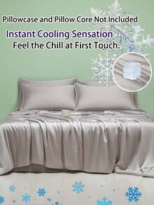 1pc Smooth Luxury Quilt, Suitable For All Seasons, Thin, Washable, Durable Comforter - Light Grey - View 1
