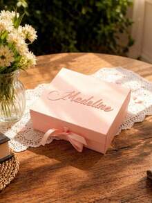 Customized Exquisite Paper Gift Bags, Can Print Your Name And Text, Large Capacity High Quality, Personalized Jewelry Shopping Bags, Suitable For Wedding Gifts, Bridesmaid Gifts, Birthday Gift Packaging, Hand-Carried Packaging Bags - Multicolor - View 3