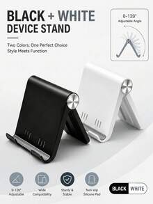 1/2pcs Foldable Portable Phone Stand, Premium ABS Desktop Stand, Adjustable Angle Universal Stand, Multi-Angle Foldable Desktop Support, Compact Lightweight Pocket Size Design, Suitable For All Smartphones And Tablets, Stable Anti-Slip Desktop Storage, Office Home Daily Essential, Portable Travel Desktop Phone Stand Accessory - Promotional Price - View 20