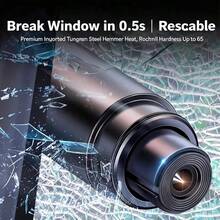 2-In-1 Car Safety Hammer Emergency Escape Tool, Spring-Loaded Window Glass Breaker And Seat Belt Cutter, Portable Car Rescue Tool With Mounting Base, Universal Vehicle Accessory - A - View 5
