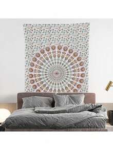 Bohemian Mandala Print Tapestry (1 Piece) - Modern Square Polyester Decorative Tapestry For Living Room And Bedroom - Wall Hanging - Multicolor - View 6