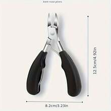 1pc Heavy Duty Durable Stainless Steel Professional Nail Clipper, Suitable For Thick Nails And Ingrown Nails, Unisex Pedicure Use, Sharp Curved Blade - Specification - View 5