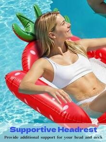 4-In-1 Inflatable Water Hammock Float, Fruit Theme Pool Raft With Breathable Mesh, Comfortable Floating Chair For Swimming Pool, Beach And Backyard Water Activities - Multicolor - View 7