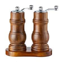 1 pièce/2 pièces/3 pièces Moulin à poivre manuel, moulin à épices en bois pour poivre, sel de mer, moulin à assaisonnement de cuisine - Multicolore - Voir 13