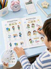 Children's Fun Logic Sorting Reading Book, Educational Animal Fruit Daily Object Recognition Early Learning Book, Back To School Season Math Extracurricular Tutoring Material, Teacher Classroom Reward Notebook - Multicolor - View 4
