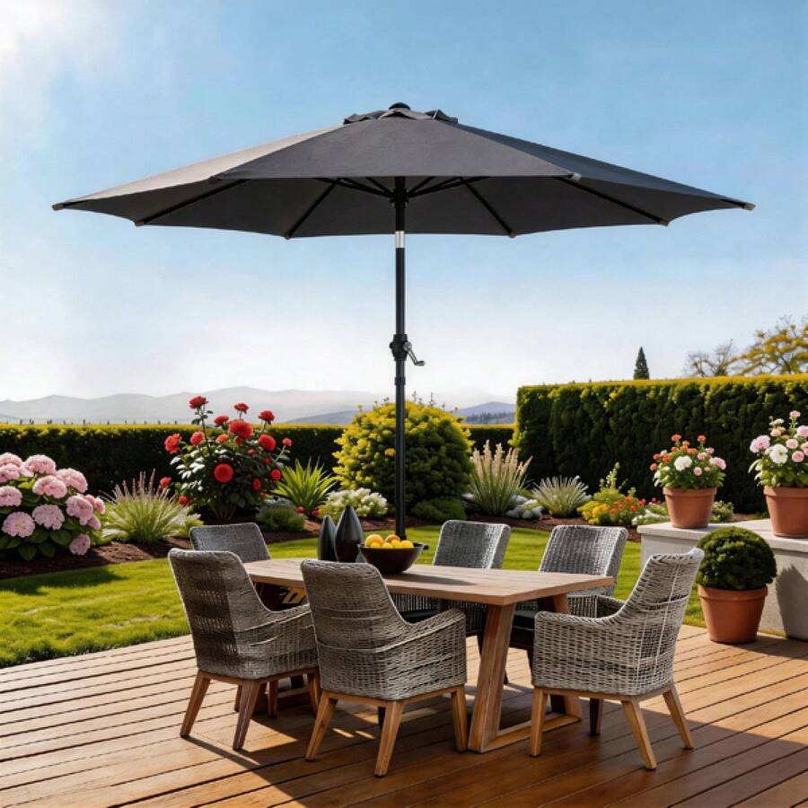Waterproof UV-Protected Patio Umbrella, 7.5ft Outdoor Shade With Sturdy Iron Frame - 1 - View 1