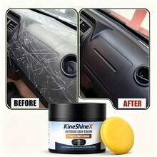 KineShineX 汽車內飾翻新蠟 | 塑膠零件修復劑、輪胎保護亮化劑、露營車裝飾修復劑、抗老化保養釉,多色適用於多款車型,持久亮澤 - 多色 - 查看 10