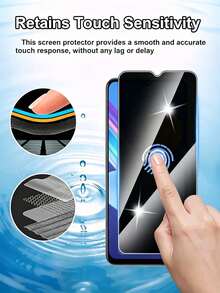 2Pcs Privacy Screen Protector For Tempered Glass Anti-Spy Privacy Screen Protector, 9H Hardness, Anti-Scratch, Bubble-Free, Anti-Spy - Black - View 5