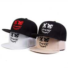 1 pieza Gorra de béisbol con bordado de dibujos animados para hombres, gorra ajustable con hebilla a presión para deportes al aire libre, primavera, otoño, playa, fiesta de Halloween - Multicolor - Ver 13