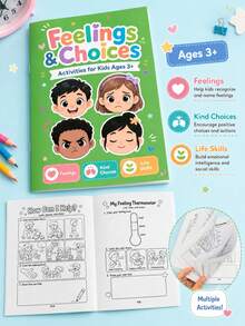 Buku Pengenalan Emosi Anak, Buku Bergambar Ekspresi Emosi Edukatif Pendidikan Awal, Materi Pendukung Kembali ke Sekolah, Buku Bacaan, Hadiah Kecil untuk Guru di Kelas, Meningkatkan Kemampuan Memahami dan Mengekspresikan Emosi - MultiWarna - View 2