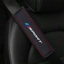 2件裝適用於BMW、AUDI、BENZ汽車內飾配件，汽車座椅安全帶肩墊，可緩解肩部壓力，PU皮革材質，保護肩膀且耐污 - HJ - 查看 6