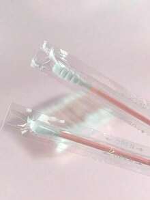 【15支包裝】雙頭棉花棒 紙桿棉棒 一端圓頭一端尖頭 適合精準塗抹、耳垢清潔、卸妝必備，旅行攜帶方便 - 彩色 - 查看 2