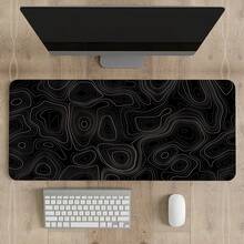 1pc Tech-Style Linear Large Gaming Mouse Pad - Non-Slip Rubber Base, Abstract Art Pattern, Suitable For PC Gaming, Home Office Desk, Computer Workspace, Dramatic Scenes, Extended Mouse Pad, Exclusive For Tech Enthusiasts - View 9