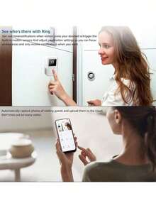 2.4G WiFi Wireless Video Doorbell With Indoor Chime, Two-Way Audio Smart Door Camera With Night Vision Motion Alert, Home Security Doorbell - View 10