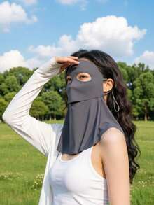 Extended Neck Protection Ice Silk Cooling Sun Protection Face Mask, Full Face And Neck Dual Protection, UPF50+ UV Blocking; Specially Designed For Women, Ice Silk Fabric Breathable And Lightweight, Anti-Fog; Soft, Lightweight And Elastic Fabric, No Pressure Marks When Worn; Adjustable Ear Loops, Comfortable All-Day Wear; Quick-Drying And Sweat-Resistant, Suitable For Driving, Cycling, Gardening, Golf, Hiking, Fishing And Other Outdoor Activities; Breathable And Ventilated Structure, Sun Protection Without Stuffiness; Essential For Outdoor Workers, Travelers And Beach Lovers In Summer; Skin-Friendly And Lightweight, Ideal Choice For Daily Outdoor Sun Protection - Multiple Styles - View 14