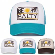 1pc Women's SAVE WATER DRINK MARGS Trucker Hat, Personalized Embroidered Letter Baseball Cap, Mesh Sun Protection Outdoor Cap - Multicolor - View 8