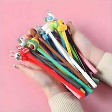50pcs Animal Shaped Gel Pens, Office Signature Pens, Holiday Small Gifts, No Paper Jam - Suitable For Notes, Homework And Office Use - Multi-Color Assortment - A - View 5